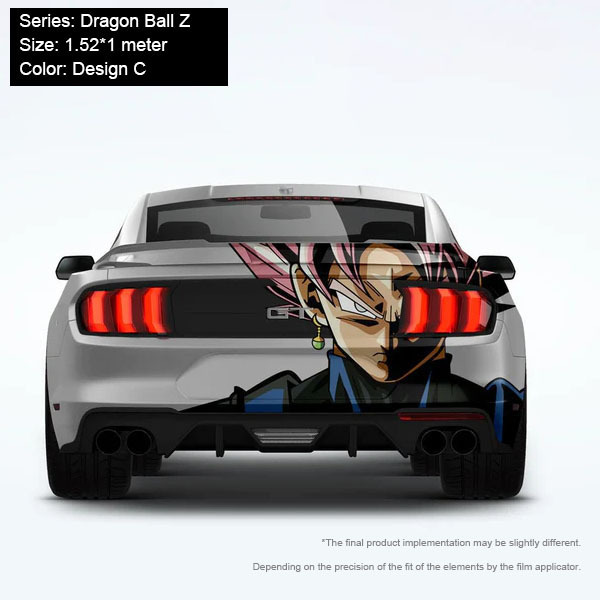 CARKOO Custom Vinyl Vehicle Sticker Dragon Ball Z Itasha Rear Car Sticker Anime Car Wrap