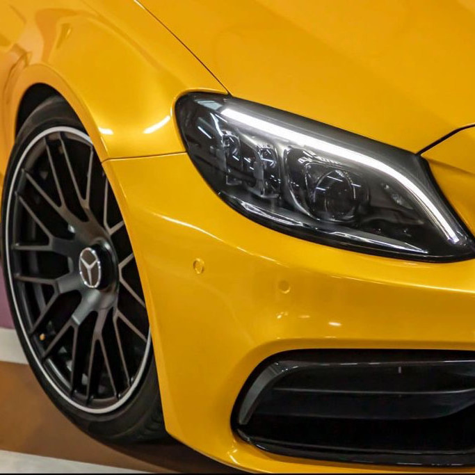 Hot Selling Best Price Air Bubble Free Stretchable PVC Gloss Metallic Gold Yellow Car Wrap Vinyl