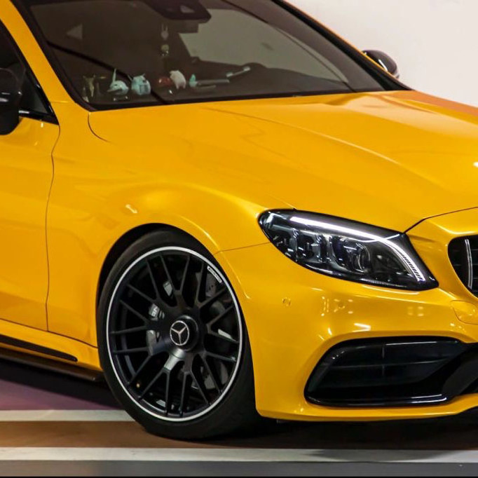 Hot Selling Best Price Air Bubble Free Stretchable PVC Gloss Metallic Gold Yellow Car Wrap Vinyl