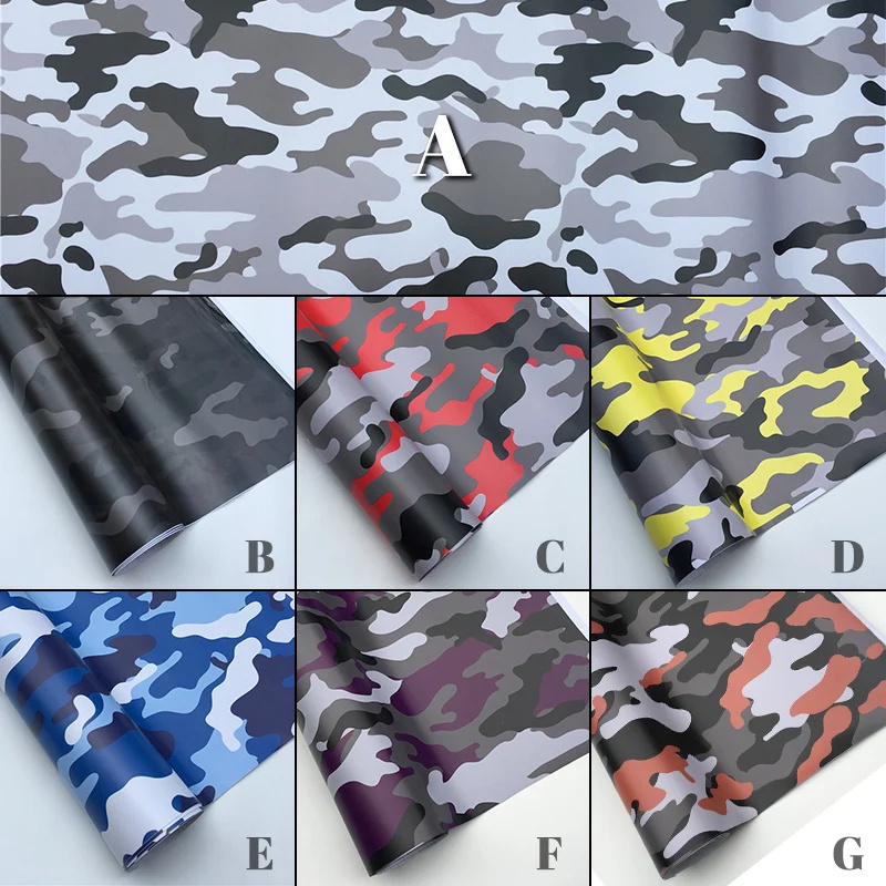 Waterproof Camo Vinyl Wrap Car Modification Motorcycle Decal Mirror Phone Laptop DIY Styling Camouflage Sticker Film PVC