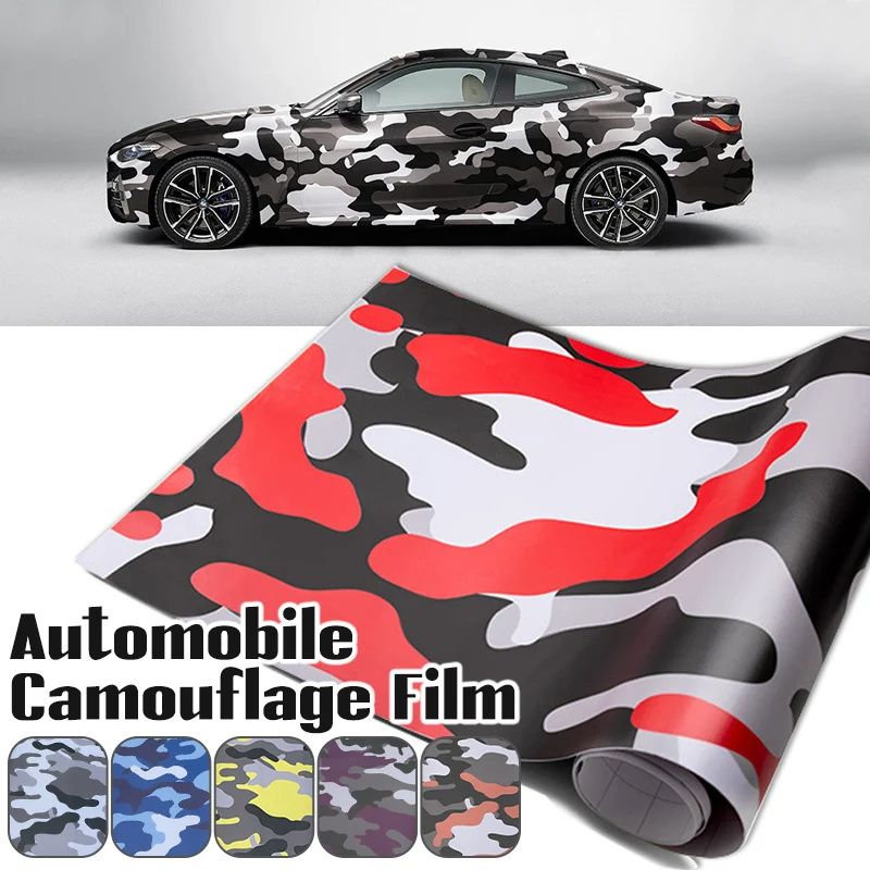 Waterproof Camo Vinyl Wrap Car Modification Motorcycle Decal Mirror Phone Laptop DIY Styling Camouflage Sticker Film PVC