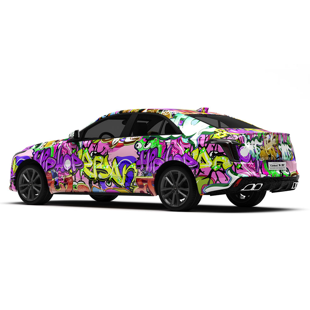 Custom Design Pattern Car Spray Paint Self Adhesive 3m Wrap Vinyl PVC Diy Glossy Holographic Printing Car Wrap Vinyl