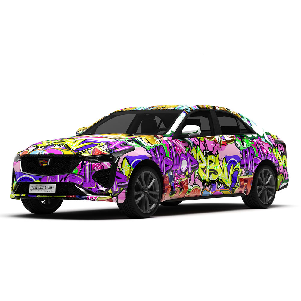 Custom Design Pattern Car Spray Paint Self Adhesive 3m Wrap Vinyl PVC Diy Glossy Holographic Printing Car Wrap Vinyl