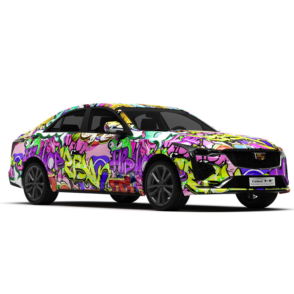 Custom Design Pattern Car Spray Paint Self Adhesive 3m Wrap Vinyl PVC Diy Glossy Holographic Printing Car Wrap Vinyl