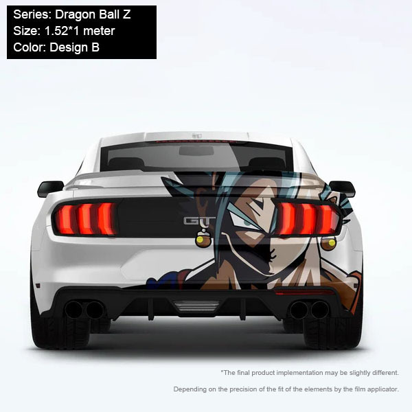 CARKOO Custom Vinyl Vehicle Sticker Dragon Ball Z Itasha Rear Car Sticker Anime Car Wrap