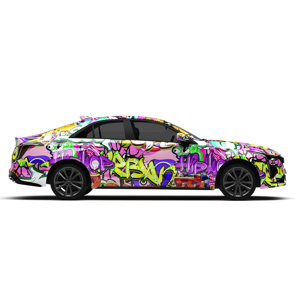 Custom Design Pattern Car Spray Paint Self Adhesive 3m Wrap Vinyl PVC Diy Glossy Holographic Printing Car Wrap Vinyl