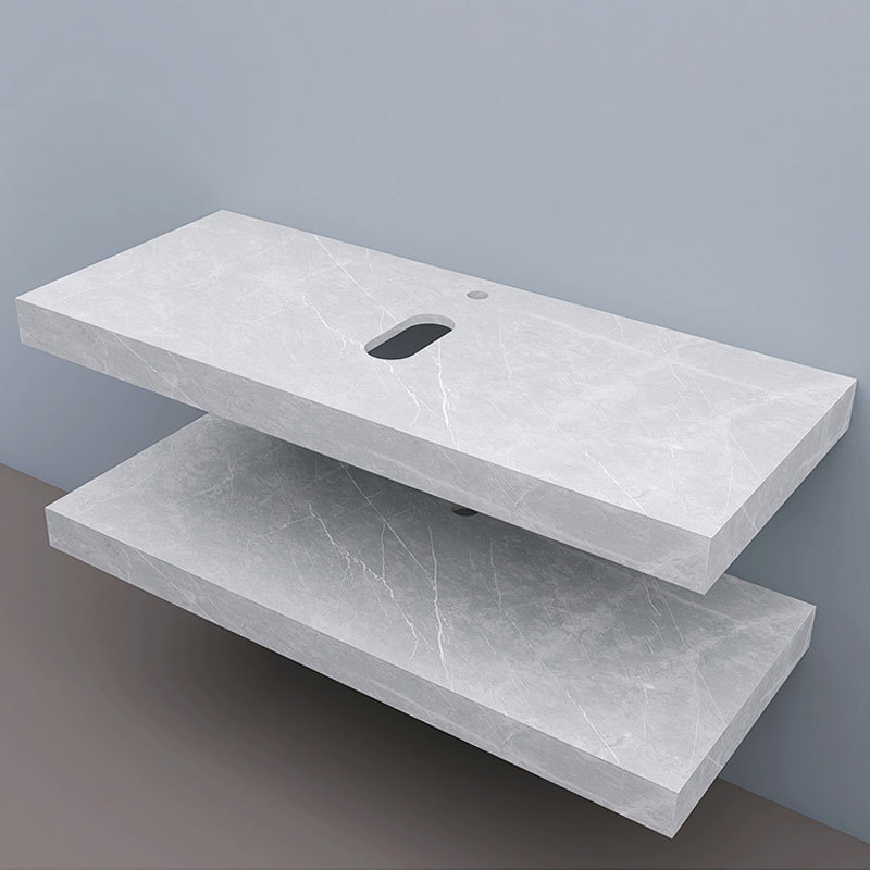 Solid Surface Wall Mounted Vanity Top Basin Lavabo Calacatta Marble Wash Basin Cabinet Ceramic Bathroom Sink