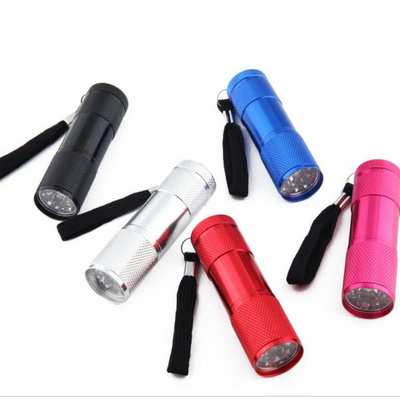 Mini Portable Light Ultra Violet 395-400nm Torch 9 LED UV Flashlights