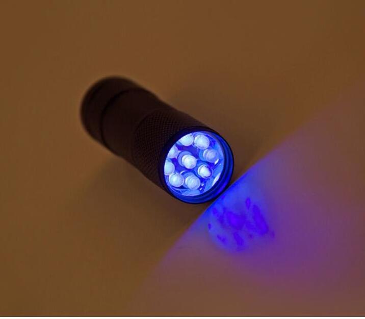 Mini Portable Light Ultra Violet 395-400nm Torch 9 LED UV Flashlights