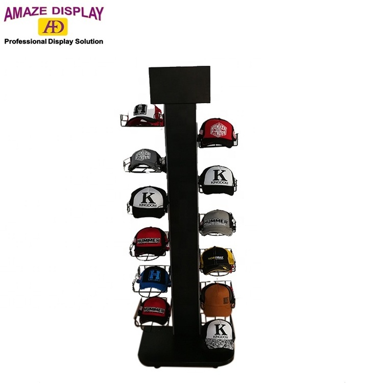 Hot Sale Customized Metal Display Rack Baseball Hat Display Stand for Retail Store