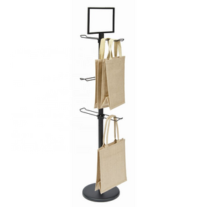 3 Tier Purse Holder Stand Floor Women Bag/handbag Display Stand Retail Store Purse Hanger Holder with 6 Hooks