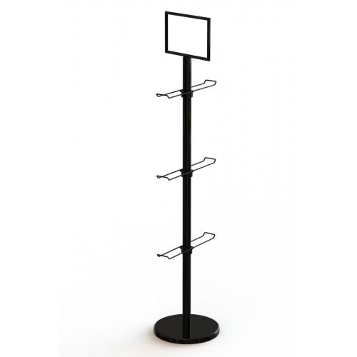 3 Tier Purse Holder Stand Floor Women Bag/handbag Display Stand Retail Store Purse Hanger Holder with 6 Hooks