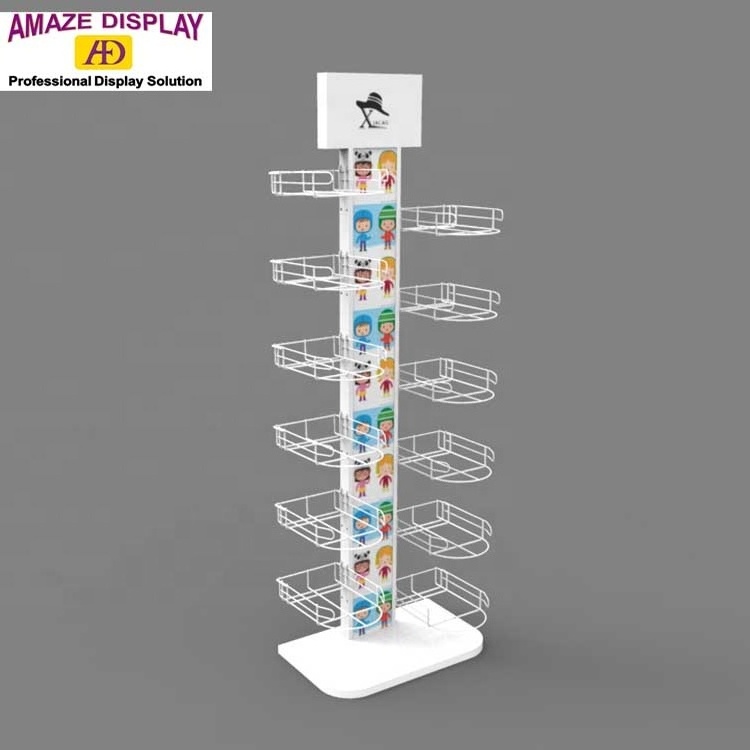 Hot Sale Customized Metal Display Rack Baseball Hat Display Stand for Retail Store