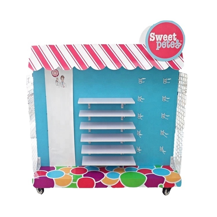 Beautifully Designed Metal Display Stand with Logo Printing for Chocolate and Candy Display Racks