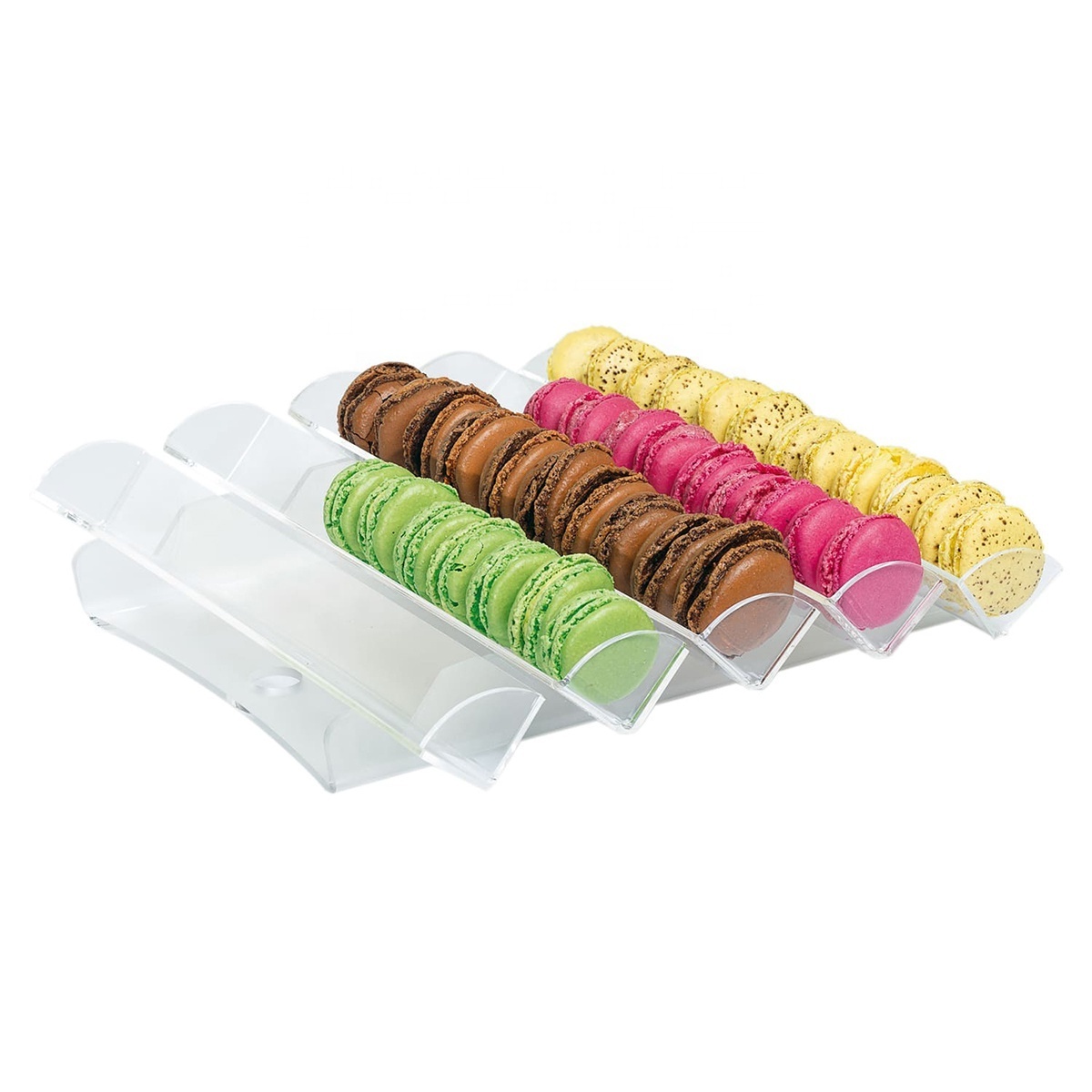 China Factory Direct Acrylic Macaron Display Trays Perfect for Bakery Or Pastry Shop