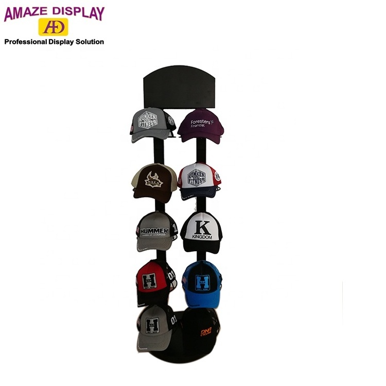 Hot Sale Customized Metal Display Rack Baseball Hat Display Stand for Retail Store