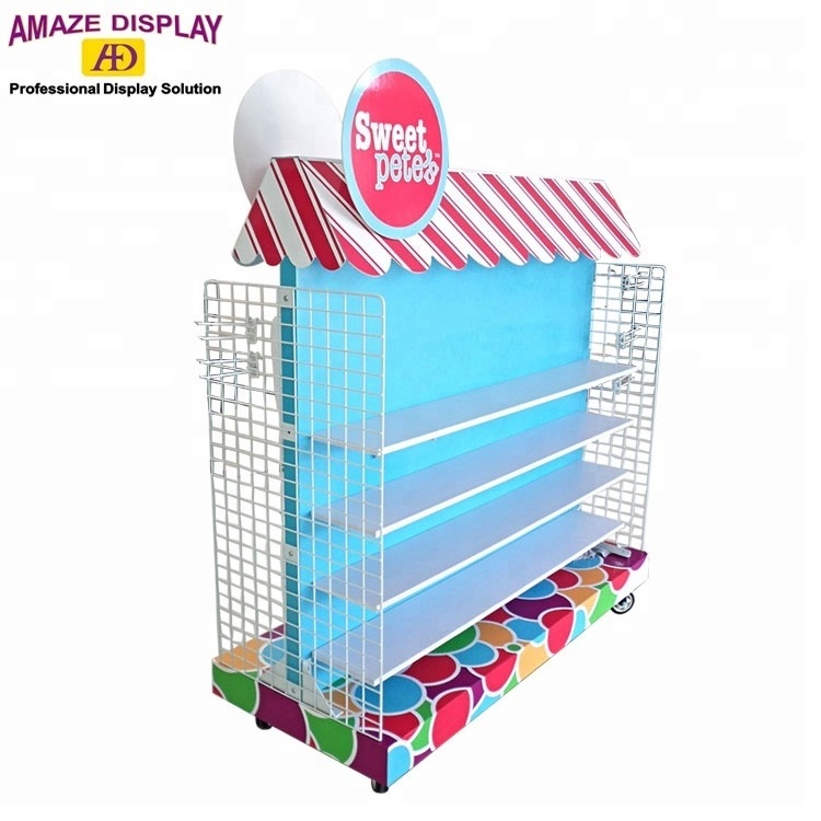 Beautifully Designed Metal Display Stand with Logo Printing for Chocolate and Candy Display Racks