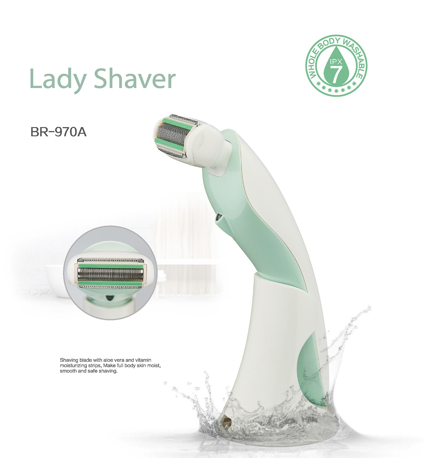 Electric Razor for Women, Painless Wet & Dry Ladies Shaver with LED Light, Waterproof Bikini Trimmer Body Hair Removal