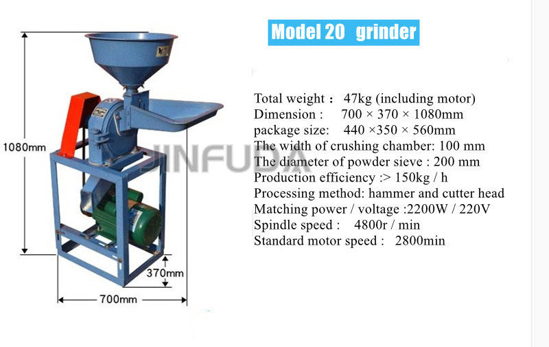 Mutil function  Mung Black Bean Grain Spice Seasoning Dry Food Ginseng Powder Make Grind Grinder Machine