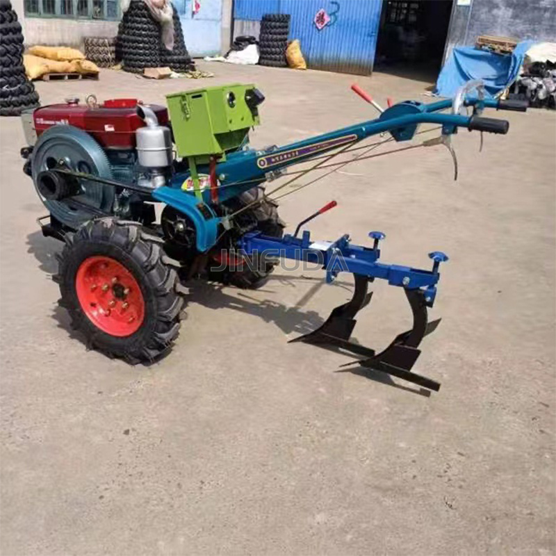 diesel engine power tiller made in China plowing machine agricultural walking tractor