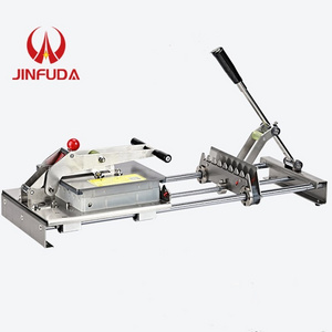 Wholesale price stainless steel manual mutton kebab machine/hand BBQ bamboo meat skewer machine/beef satay string making machine