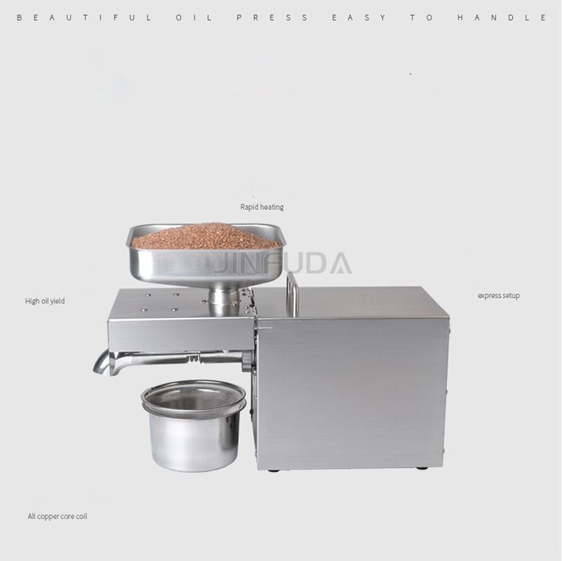 Automatic Mini Small Household Home Use Oil Extraction Making Edible Olive Oil Press Machine