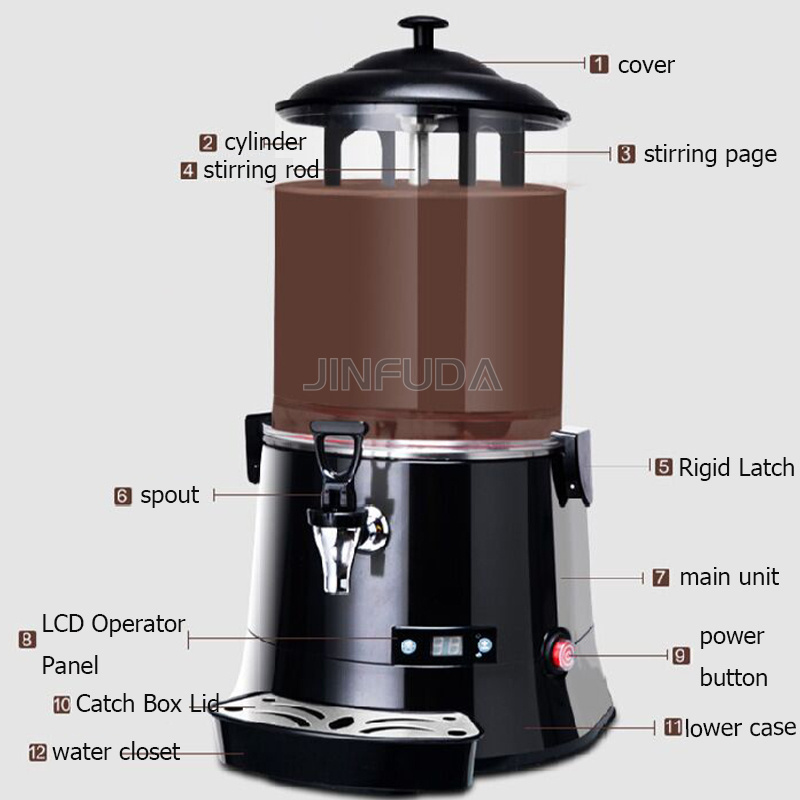 Hot Commercial 10 Liter Drinking Hot Chocolate Maker/ Hot Chocolate Dispenser/ Hot Chocolate Machine