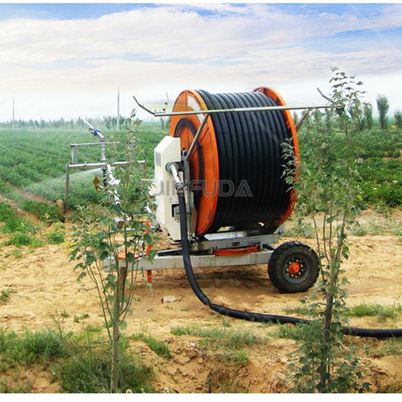 Hose Reel Irrigation System With Traveling Big rain Gun/Gun Sprinkler Irrigation Machine