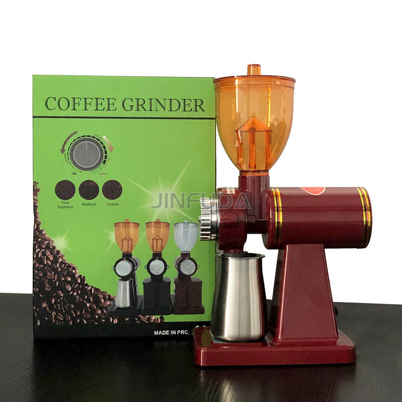 220V Stainless Steel Espresso Coffee Grinder Electric Grinder Plane Burr Grinder