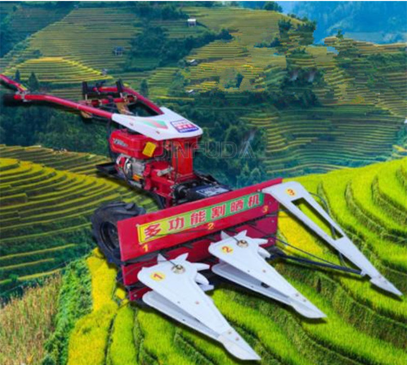 Rice Cutting Machine Wheat Rice Cutter Machine Mini Reaper Binder gasoline / Diesel Engine Rice Harvest Machine Automatic