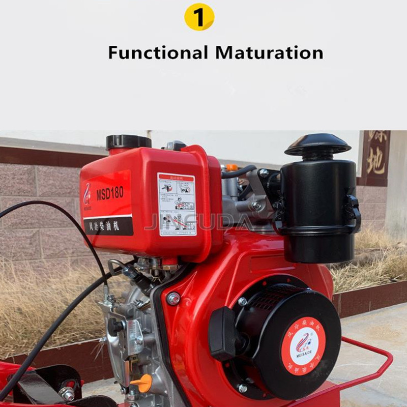 Good gas0line /Diesel engine big power small plough power tiller seeder fertilizer machine