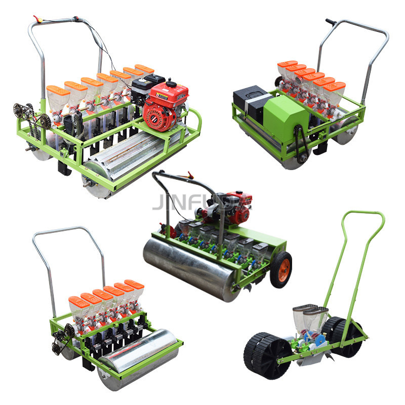 Gasoline engine soybean seed planter multi-row small seeds drill vegetable garlic chilli seed planter carrot seeder machine