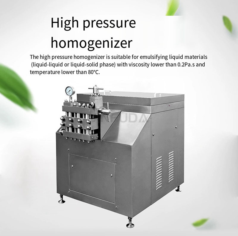 Hot Sale Yoghurt High Pressure Homogenization 1000-3000l Milk Juice Homogenizer High Pressure Homogenizer Machine Wide Usage