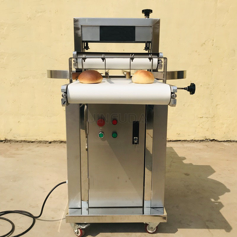 Professional Supplier Hamburgers Bread Slicer Machine/ Bread Slicer Now Foods/ Burger Bun Cutting Machine Efficiency High Speed