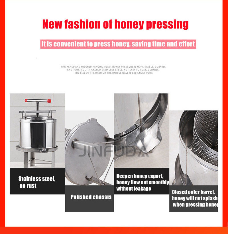 Stainless Steel Honey Presser/Bee Wax Press Machine for Beekeeping machine