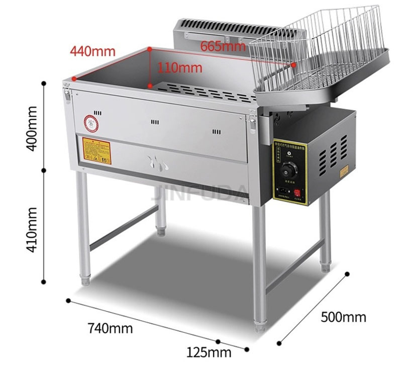 Gas deep fryer with temperature control stainless steel deep fryer for commercial wholesale price multifunctional and portable