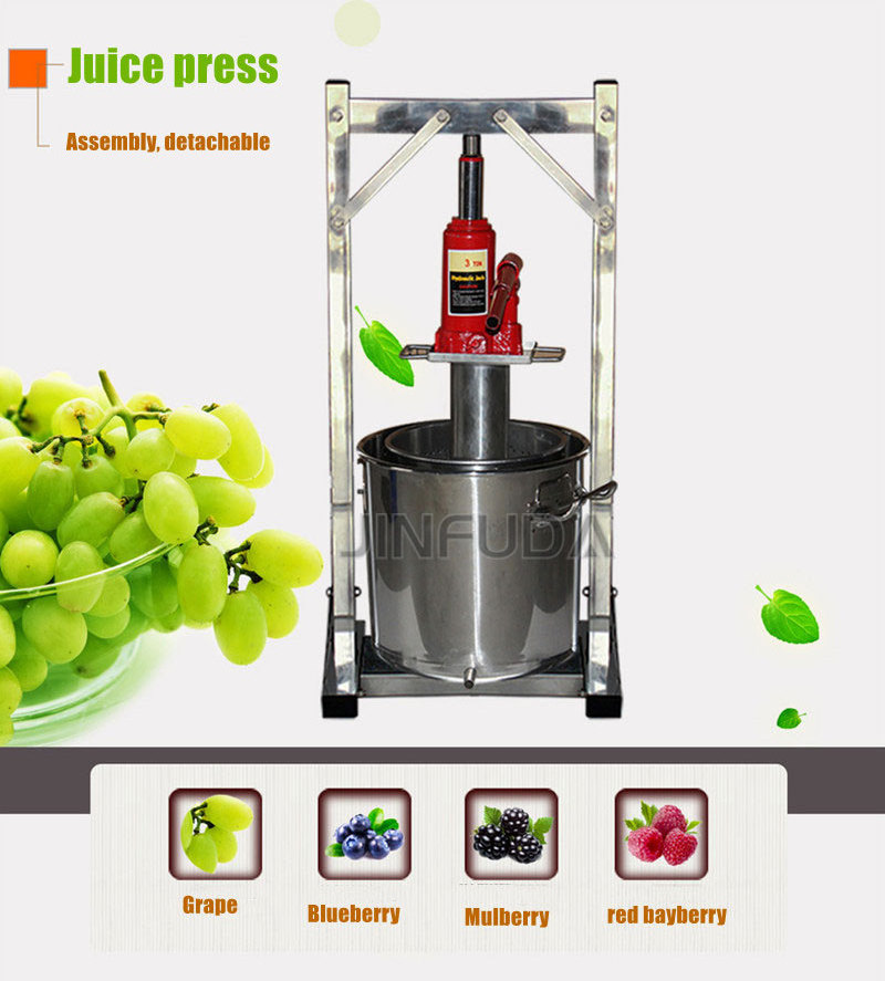 36L Factory Sale Cheap Small Home Use Grape Press Wine Juice Machine Manual HydraulicJack Honey Press