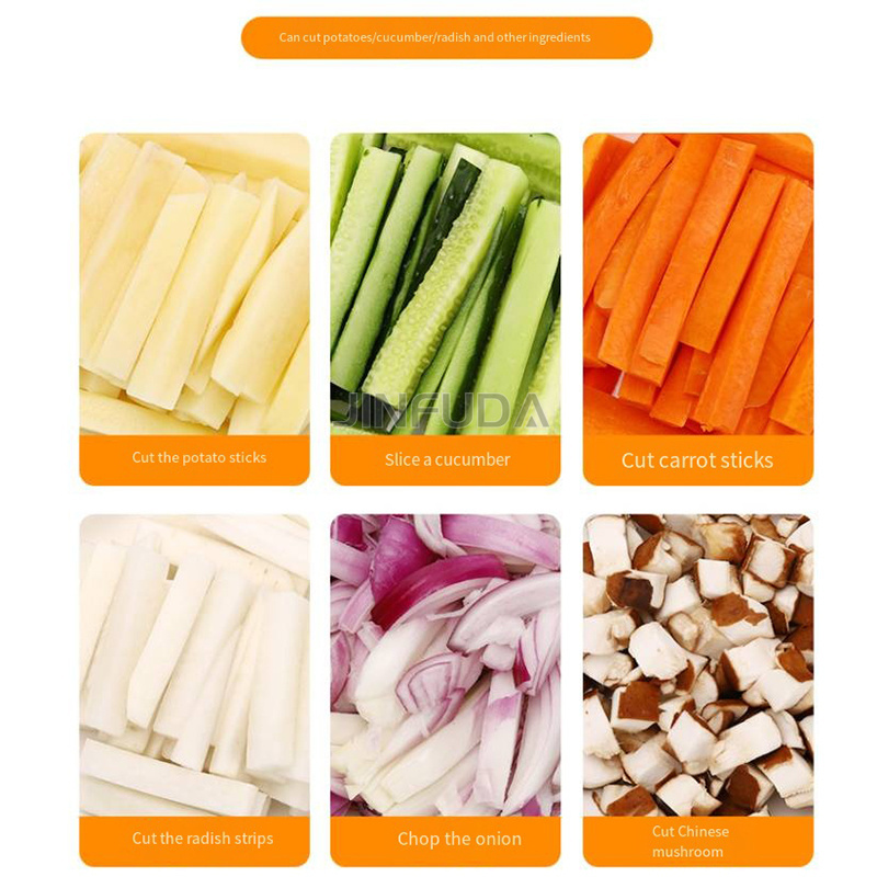 Portable potato Chips Slicer Tools Food Cucumber Carrot Strips Sweet Potato Chopper French Fries Cutter