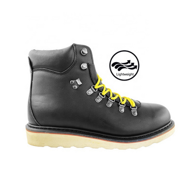 2024 Durable Fashion Safe Guard Shoes Hiking Working Industrial Non-slip EVA Sole Black Goodyear Welt Leather Men Work Boots