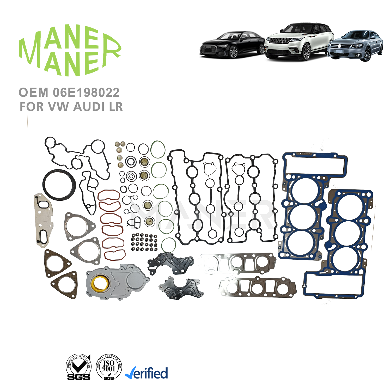 MANER 06E198022 06E103149M 06E103148AS Auto Engine Systems engine gasket kit for VW Audi 2.8 06E103483Q 06E103484P 06E198717