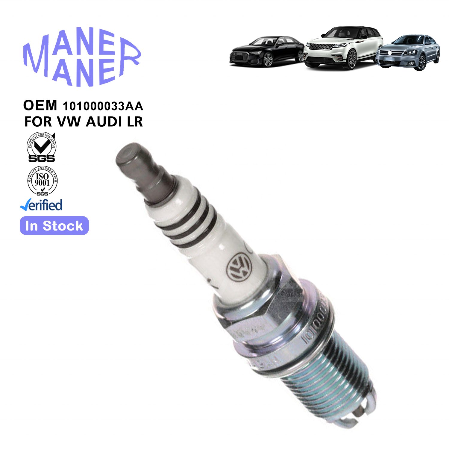 MANER Auto Engine Systems 101000033AA 101000065AA manufacture well made Spark plug For Audi VW Beetle Golf Jetta A4 B5 A6 2.8L