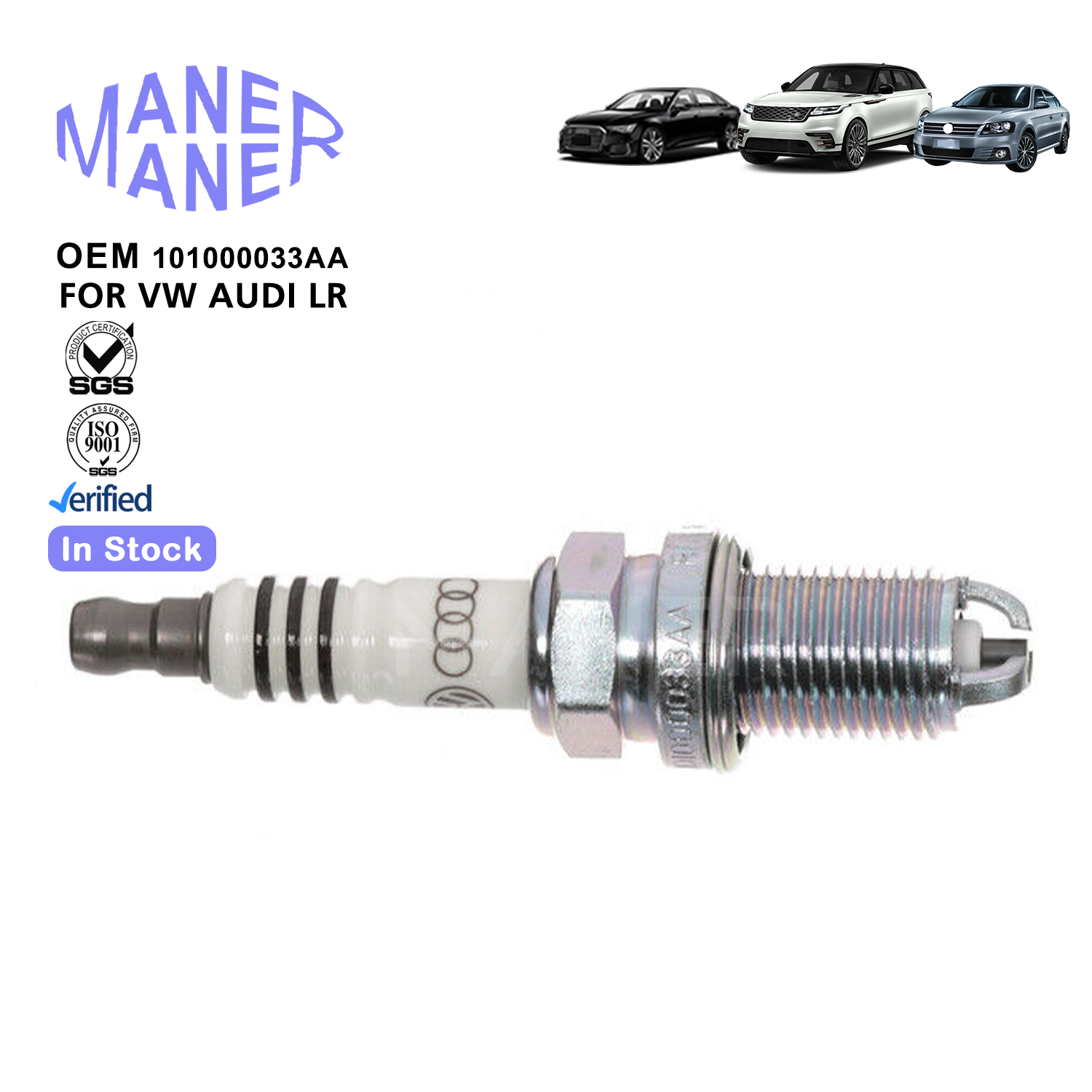 MANER Auto Engine Systems 101000033AA 101000065AA manufacture well made Spark plug For Audi VW Beetle Golf Jetta A4 B5 A6 2.8L