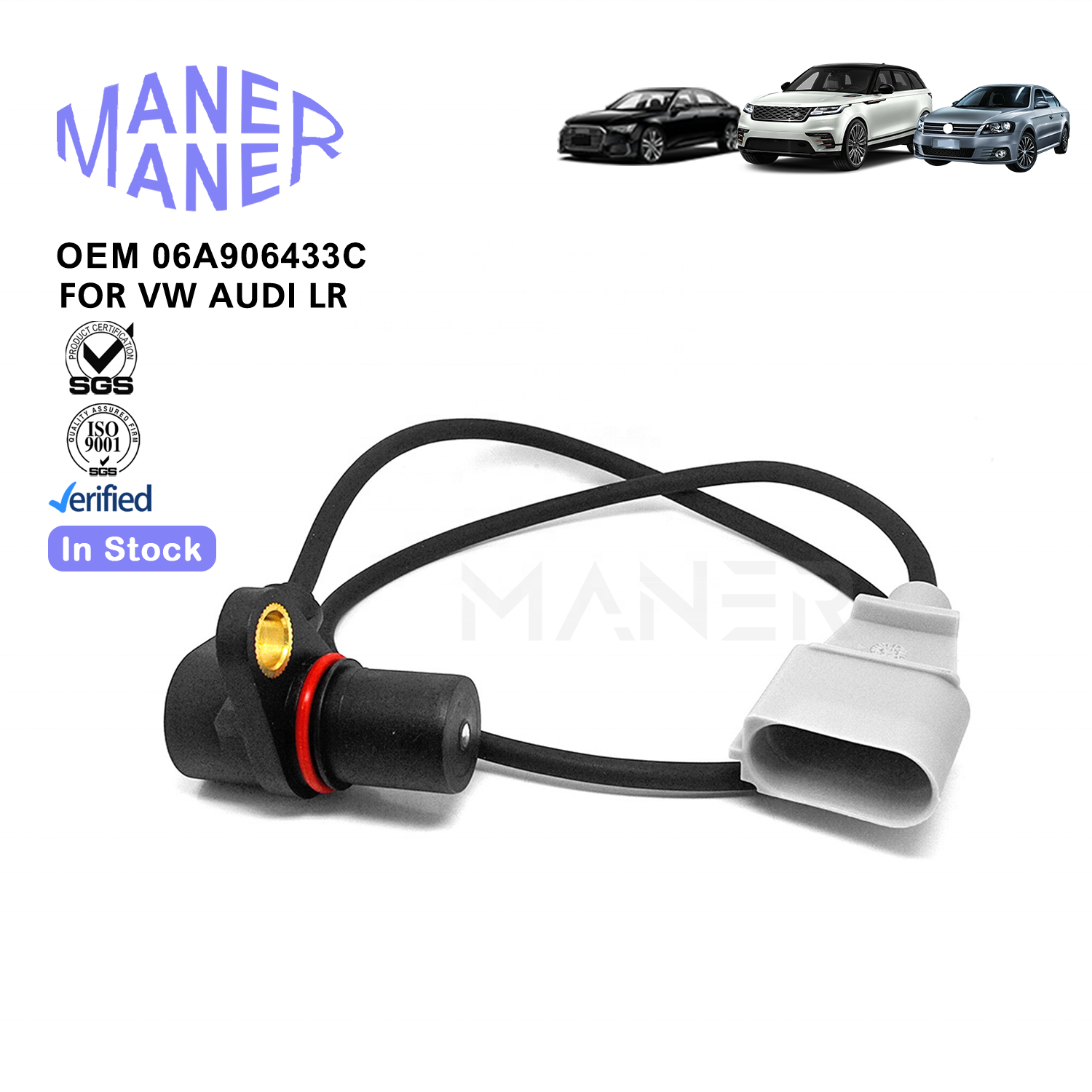 MANER Auto Parts 06A906433C 261210148 0261210148 Engine Crank Crankshaft Position Sensor For Audi A3 A4 A6 TT Volkswagen