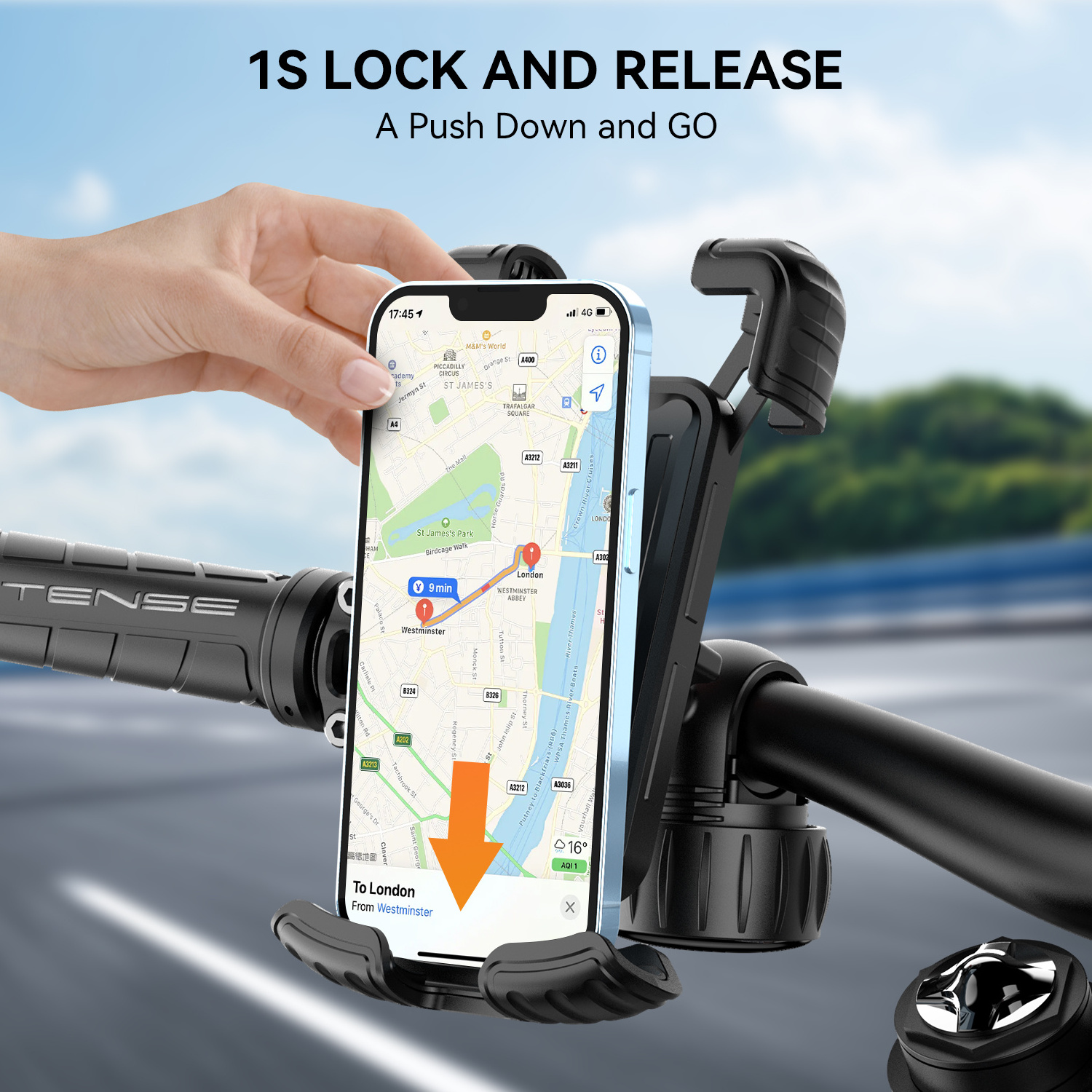 2023 new Adjustable Bicycle Scooter Handlebar Phone Cradle Clip Motorcycle Phone Mount Bike Phone Holder