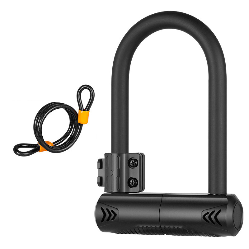 Resistant anti-theft 15mm steel cable electric scooter U lock shackle Heavy Duty Security Key motorcycle bike bicycle U Lock