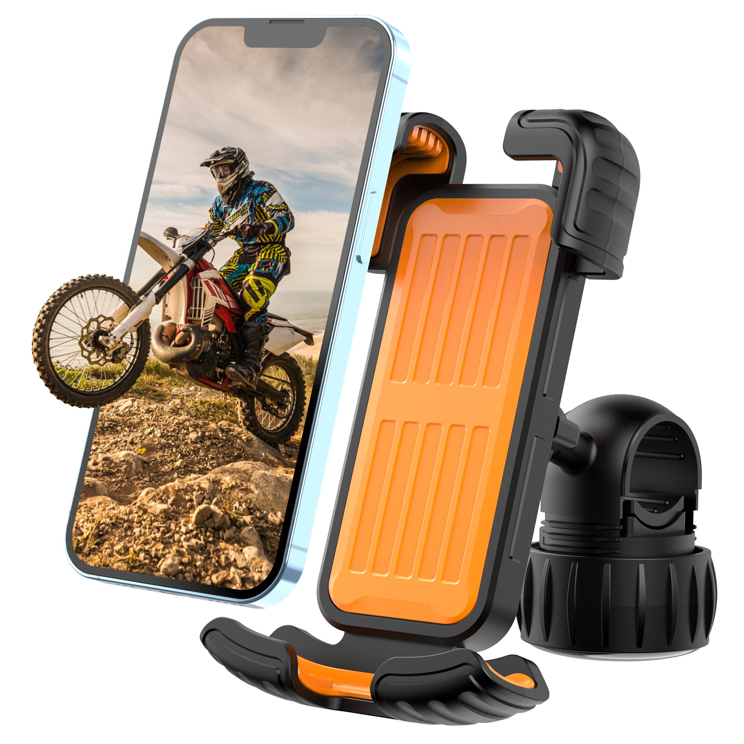 2023 new Adjustable Bicycle Scooter Handlebar Phone Cradle Clip Motorcycle Phone Mount Bike Phone Holder