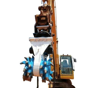 20ton Excavator Rock Milling Machine Trench Excavation Double Head Chain Drum Cutter For Demolition