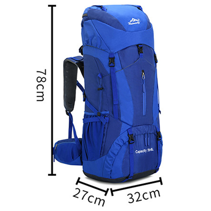 Hiking Bag Large Capacity 75L Aluminum Alloy Stand Outdoor Mountain Backpack Camping Tent Backpack