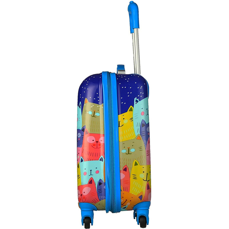 mini ABS PC plastic kids suitcase with trolley