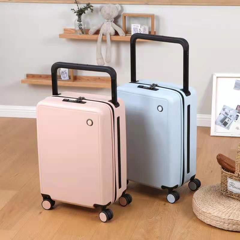 Fashion luxury trendy eminent wide trolley case large capacity PC luggage anti-theft  luggage with TSA lock USB for unisex